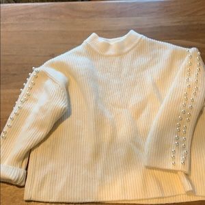 H&M pearl detail boxy sweater